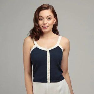 NWT! Modcloth | All Buttoned Up Knit Tank